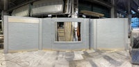 a view of a bathroom in a factory